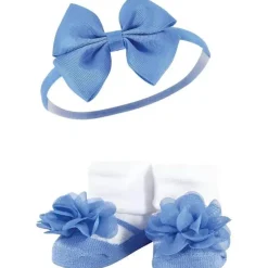 Baby Vision Baby Hair Accessories|Clothing Gift Set*- Hudson Baby Girl's Headband and Socks Giftset, Wildflower