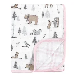 Baby Vision Blankets & Quilts*- Hudson Baby Muslin Tranquility Quilt Blanket, Winter Forest