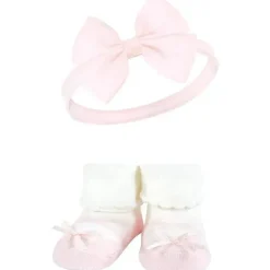 Baby Vision Baby Hair Accessories*- Hudson Baby Girl's Headband and Socks Giftset, Leopard