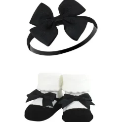 Baby Vision Baby Hair Accessories*- Hudson Baby Girl's Headband and Socks Giftset, Leopard