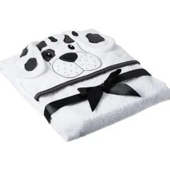 Baby Vision Baby Bath Towels*- Hudson Baby Cotton Animal Face Hooded Towel, Dalmatian
