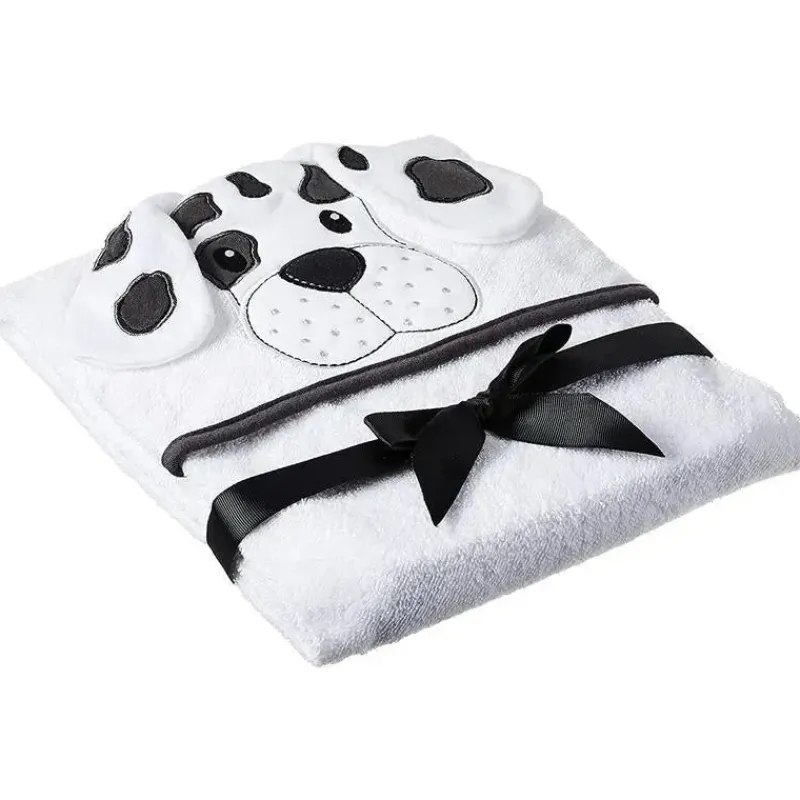 Baby Vision Baby Bath Towels*- Hudson Baby Cotton Animal Face Hooded Towel, Dalmatian