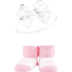 Baby Vision Baby Hair Accessories|Clothing Gift Set*- Hudson Baby Girl's Headband and Socks Giftset, Mermaid
