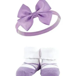 Baby Vision Baby Hair Accessories|Clothing Gift Set*- Hudson Baby Girl's Headband and Socks Giftset, Mermaid