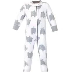 Baby Vision Baby One-Pieces*- Hudson Baby Unisex 2Pk Fleece Zipper Sleep & Play, Elephants