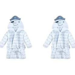 Baby Vision Bath Gift Set|Baby Robes*- Hudson Baby Unisex Baby Plush Animal Face Bathrobe, Narwhal