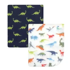 Baby Vision Lovies, Security Blankets & Blankies*- Hudson Baby Infant Boy Fleece Blankets, Dinosaurs