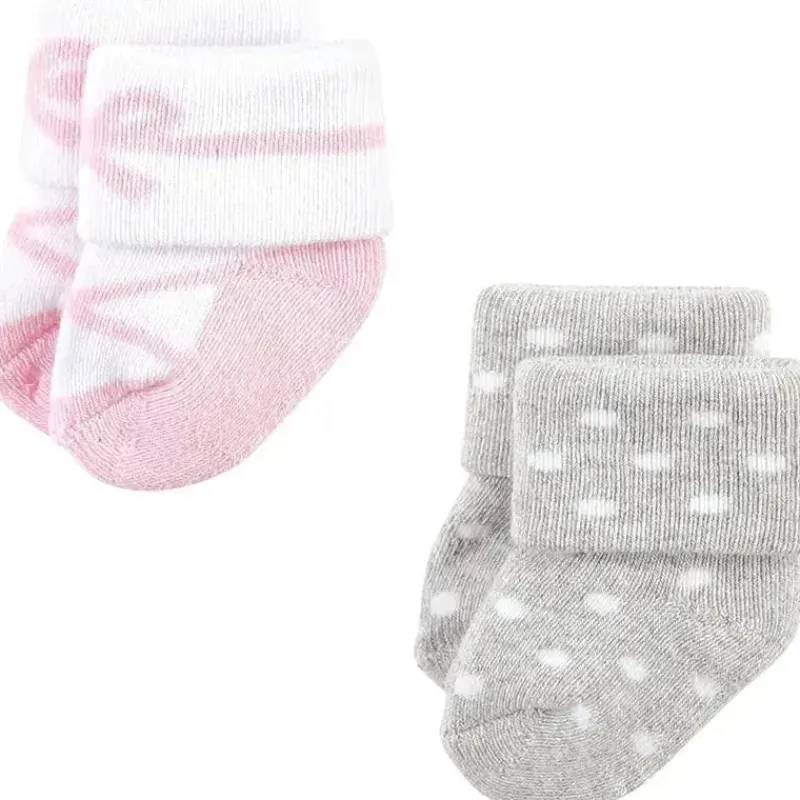 Baby Vision Baby Gloves & Socks*- Little Treasure Baby Girls' Newborn Socks, Ballerina, 0-6M, 8Pk
