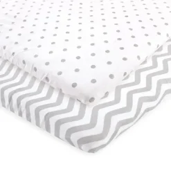 Baby Vision Mattresses, Pads & Covers*- Luvable Friends Unisex Baby Fitted Playard Sheet, Gray Chevron Dot