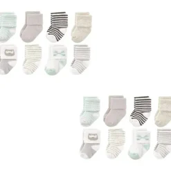 Baby Vision Baby Gloves & Socks*- Luvable Friends Unisex Baby Newborn and Baby Terry Socks, Owl, 6-12M, 8Pk