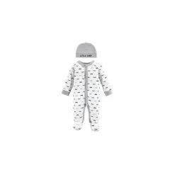 Baby Vision Preemie Clothing*- 2Pc Baby Boy Sleep N Play and Cap Set, Preemie, Mustache