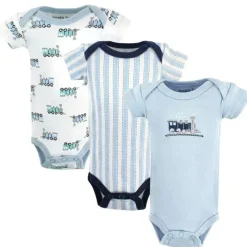 Luvable Friends Preemie Clothing*Baby Vision - 3Pc Baby Boy Cotton Bodysuit, Preemie, Train