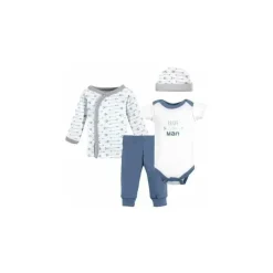 Baby Vision Baby Sets*- 4Pc Baby Boy Cotton Layette Set, Arrows, Preemie
