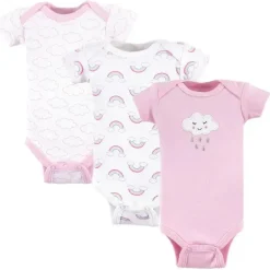 Baby Vision Preemie Clothing*- 3Pc Baby Girl Cotton Bodysuit, Preemie, Cloud