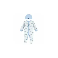 Baby Vision Preemie Clothing*- 2Pk Baby Boy Snap Sleep and Play and Cap Set, Preemie, Train