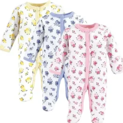 Baby Vision Preemie Clothing*- 3Pk Cotton Sleep And Play, Preemie, Floral