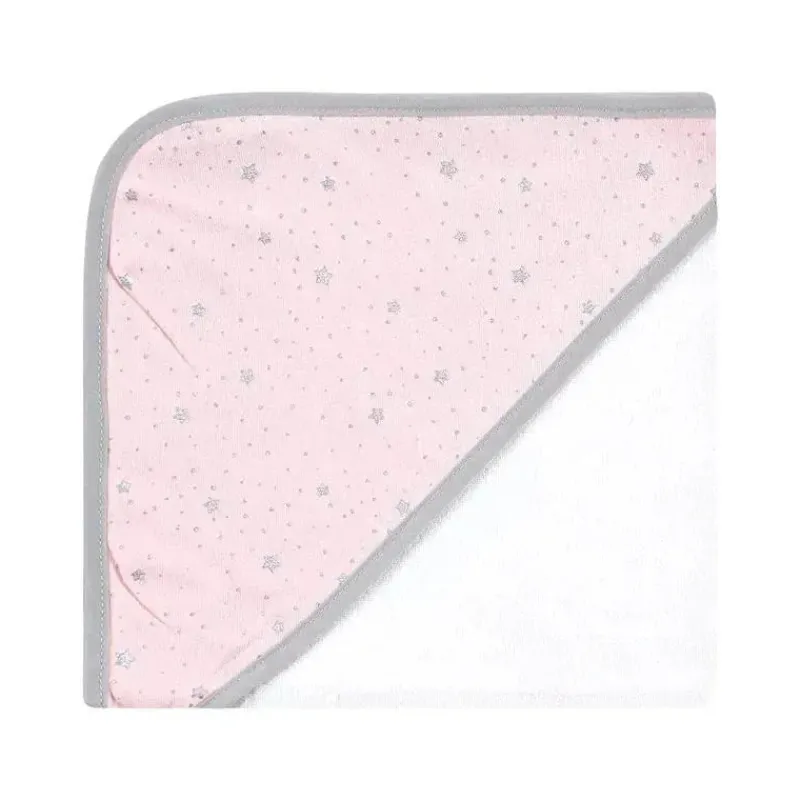 Baby Vision Baby Bath Towels*- 3Pk Hudson Baby Cotton Rich Hooded Towels, Pink Unicorn