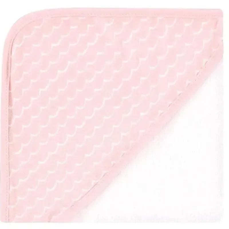 Baby Vision Baby Bath Towels*- 3Pk Hudson Baby Cotton Rich Hooded Towels, Coral Flamingo