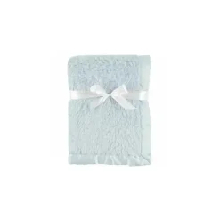 Baby Vision Blankets & Quilts*- Sherpa Blanket With Satin Binding, Powder Blue