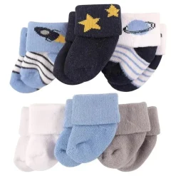Baby Vision Baby Gloves & Socks*- Terry Sock 6Pk, Space