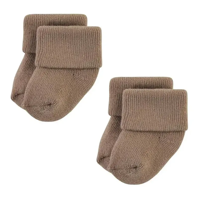 Baby Vision Baby Gloves & Socks*- Terry Socks 8Pk, Solid Beige/Brown