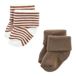 Baby Vision Baby Gloves & Socks*- Terry Socks 8Pk, Neutral Brown