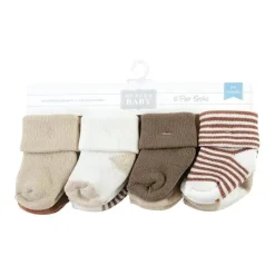 Baby Vision Baby Gloves & Socks*- Terry Socks 8Pk, Neutral Brown