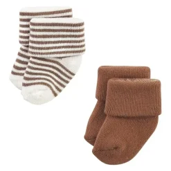 Baby Vision Baby Gloves & Socks*- Terry Socks 8Pk, Neutral Brown