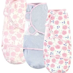 Baby Vision Mattresses, Pads & Covers*- Touched by Nature Unisex Baby Organic Cotton Swaddle Wraps, Pink Rose, 0-3 Months