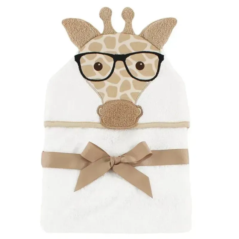 Baby Vision Baby Bath Towels*Animal Hooded Towel, Nerdy Giraffe