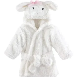 Baby Vision Bath Gift Set|Baby Robes*Bath - Plush Bathrobe, Girl Lamb 0-9M