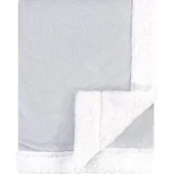 Baby Vision Blankets & Quilts*Blanket with Sherpa Back, Gray/White
