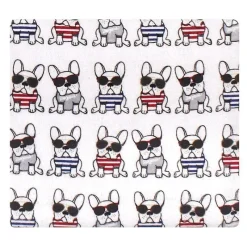 Baby Vision Wearable Blankets*Luvable Friends 4Pk Flannel Receiving Blanket 30X30 In French Dog