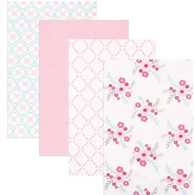 Baby Vision Blankets & Quilts*, Luvable Friends 4 Piece Flannel Receiving Blankets, Floral