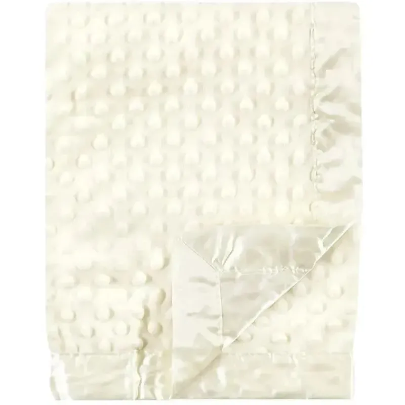 Baby Vision Blankets & Quilts*Mink/Satin Plush Blanket, Cream