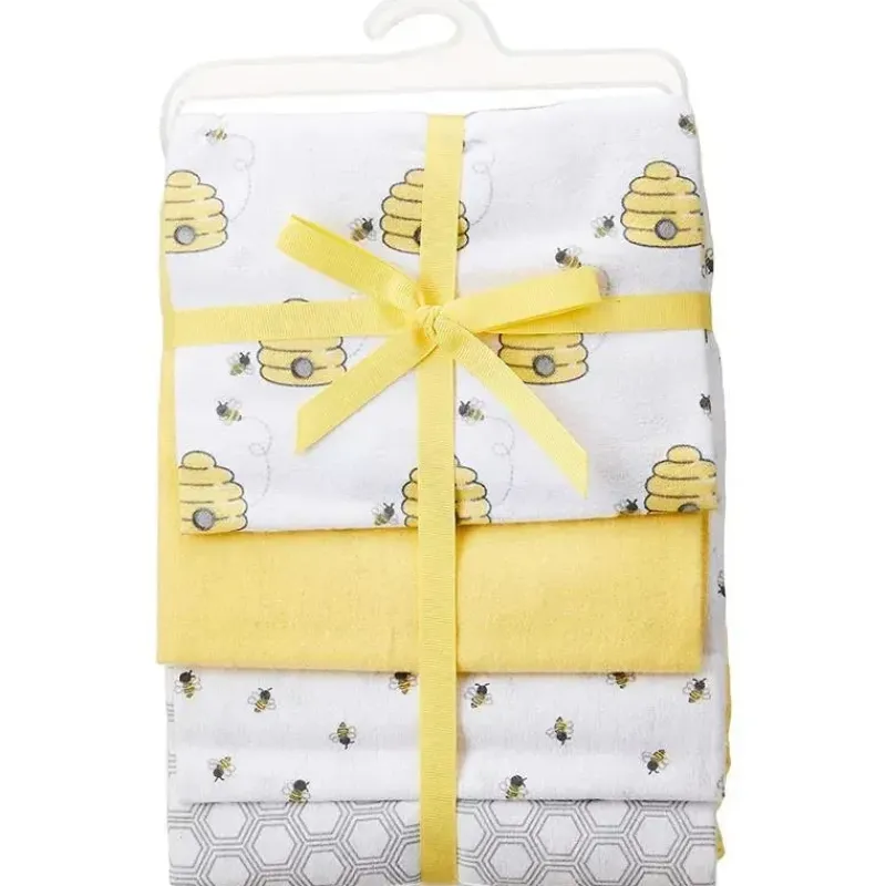 Baby Vision Blankets & Quilts*4Pk Flannel Receiving Blanket, Bee