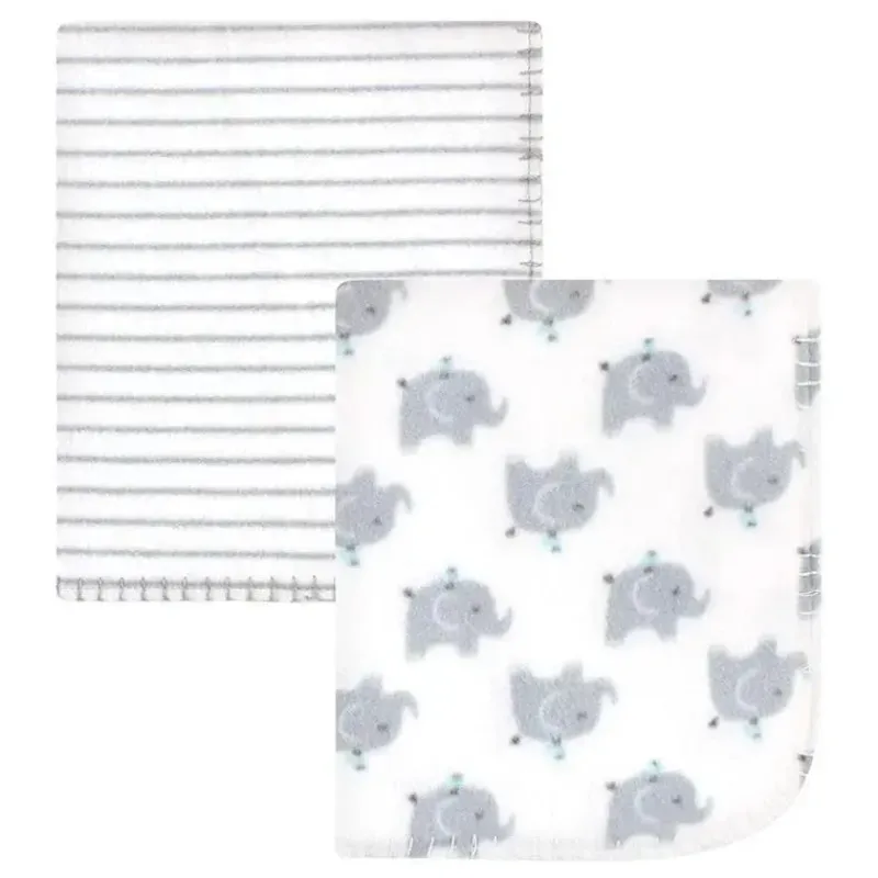 Baby Vision Blankets & Quilts*2Pk Printed Fleece Blanket, Elephants