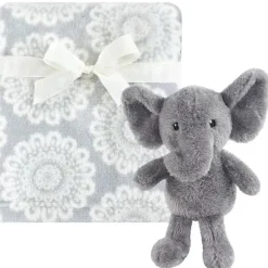 Baby Vision Blankets & Quilts*Plush Blanket With Toy, Snuggly Elephant