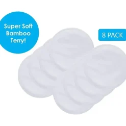 Baby Works Nursing Pads*Bamboo Reusable Nursing Pads With Wet Bag & Laundry Bag - 8Ct