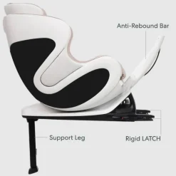 Babyark Convertible Car Seats*- G01 Smart Convertible Car Seat, Eggshell Base / Moonlight Seat
