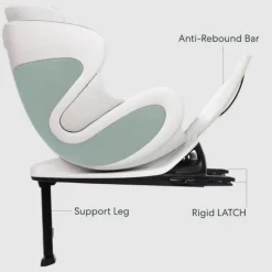 Babyark Convertible Car Seats*- G01 Smart Convertible Car Seat, Eggshell Base / Moonlight Seat