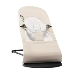 BabyBjorn Bouncers, Swings & Rockers*- Baby Bouncer Balance Soft Light Grey Frame Cotton/Jersey, Beige/Gray