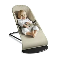 BabyBjorn Bouncers, Swings & Rockers*- Baby Bouncer Balance Soft Light Grey Frame Cotton/Jersey, Beige/Gray