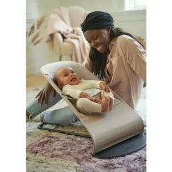 BabyBjorn Bouncers, Swings & Rockers*- Baby Bouncer Balance Soft Light Grey Frame Cotton/Jersey, Beige/Gray