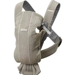 BabyBjorn Gifts Over $100|Front, Hip And Backpack Carriers*- Baby Carrier Mini 3D mesh, Gray Beige