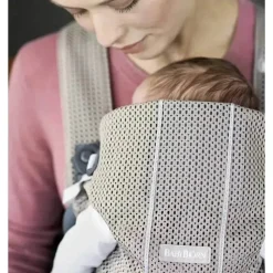 BabyBjorn Gifts Over $100|Front, Hip And Backpack Carriers*- Baby Carrier Mini 3D mesh, Gray Beige