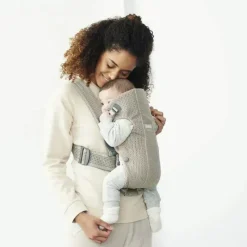 BabyBjorn Gifts Over $100|Front, Hip And Backpack Carriers*- Baby Carrier Mini 3D mesh, Gray Beige