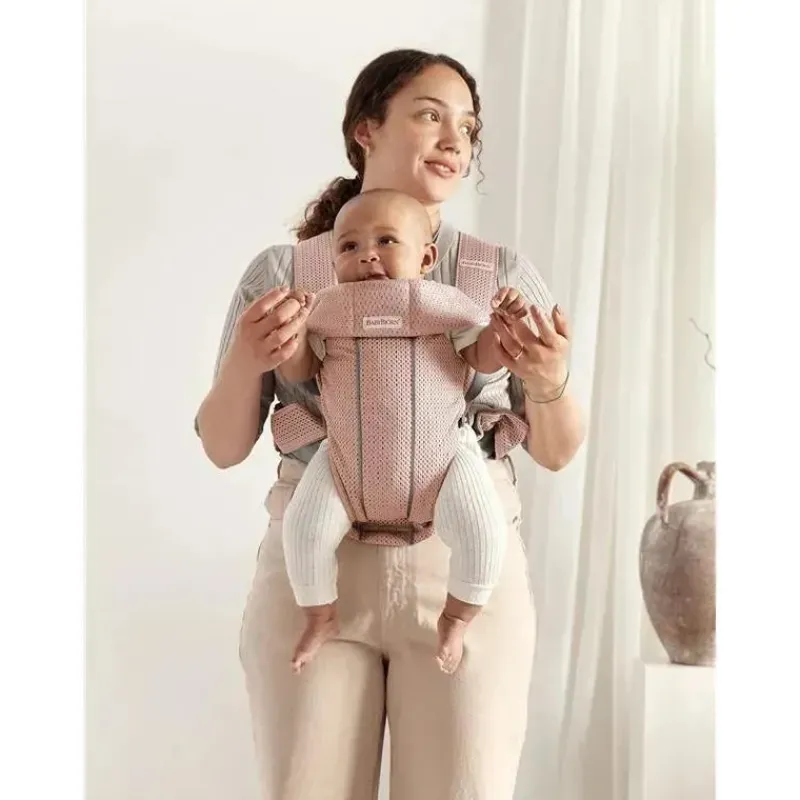 BabyBjorn Gifts Over $100|Front, Hip And Backpack Carriers*- Baby Carrier Mini 3D Mesh, Dusty Pink