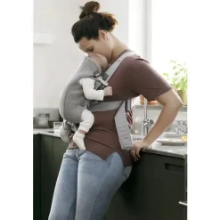 BabyBjorn Gifts Over $100|Front, Hip And Backpack Carriers*- Baby Carrier Mini 3D Jersey, Light Gray