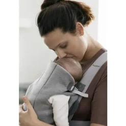 BabyBjorn Gifts Over $100|Front, Hip And Backpack Carriers*- Baby Carrier Mini 3D Jersey, Light Gray